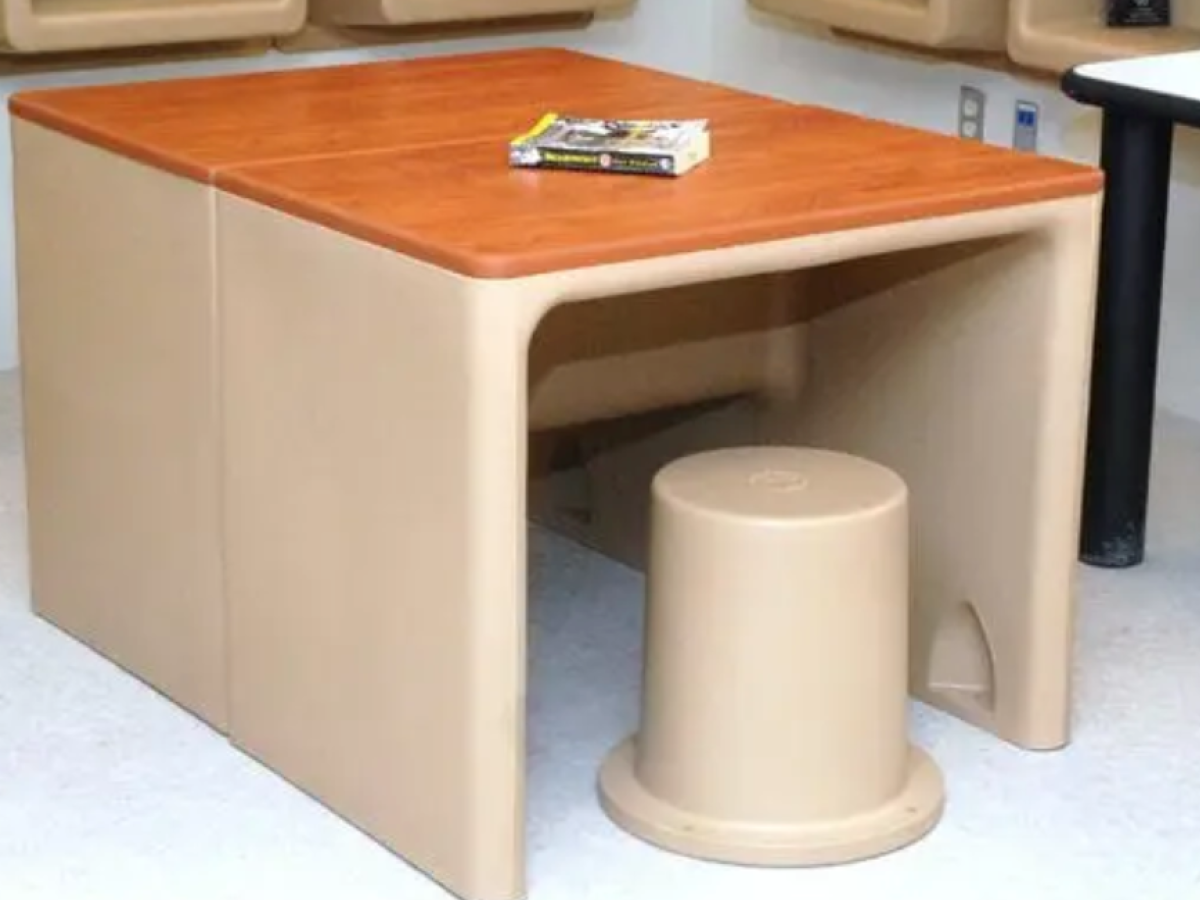 Floor Mounted Stool and Desk - SWS Group